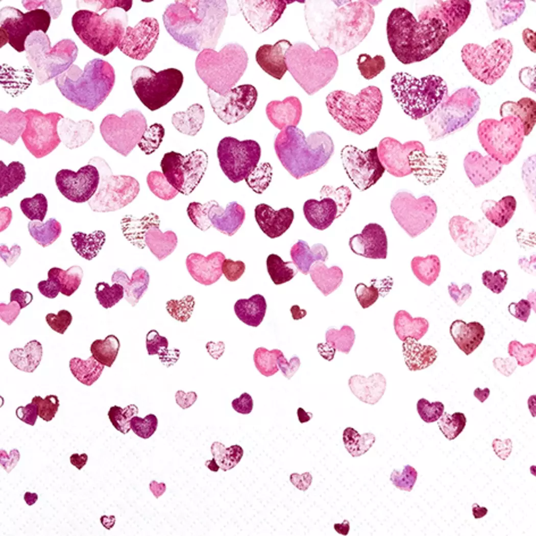 Serviette Lovely Hearts 20tlg.