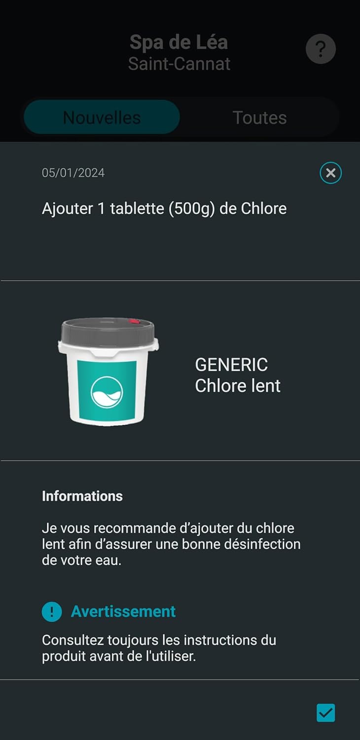ICO Spa V2 Chlorine Bromine – Angeschlossener Wasseranalysator für mit Chlor oder Brom behandelte Spas – Misst einmal pro Stunde pH, ORP und Wassertemperatur – Empfehlungen auf dem Smartphone