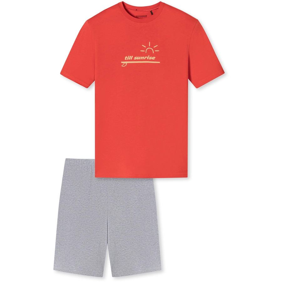 Schiesser Pyjama Organic Cotton rot