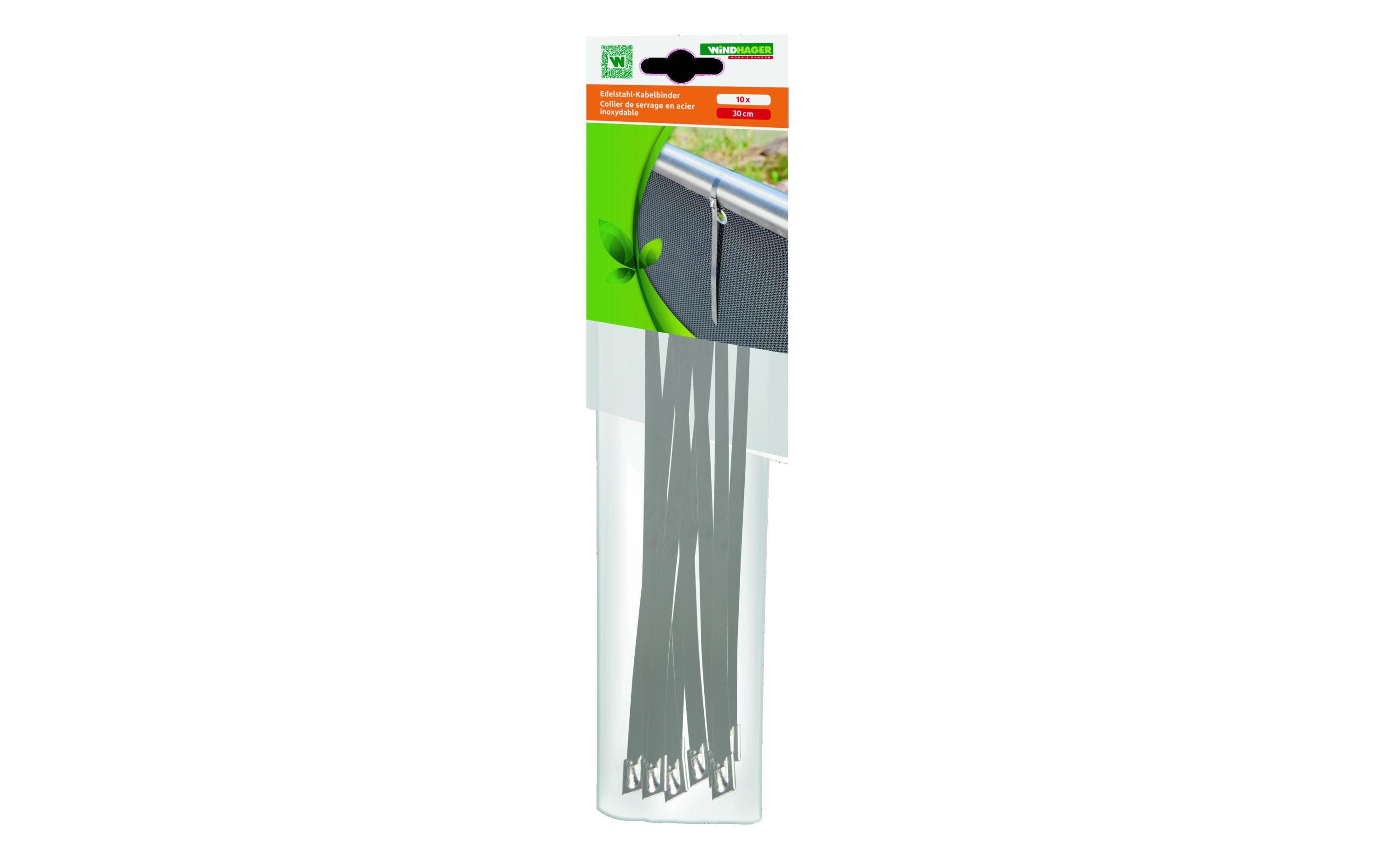 Edelstahl-Binder 30 cm, 10 StückEdelstahl-Binder 30 cm,10 Stk./SB