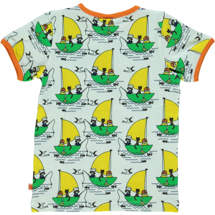 Smafolk T-Shirt Children in boat cream