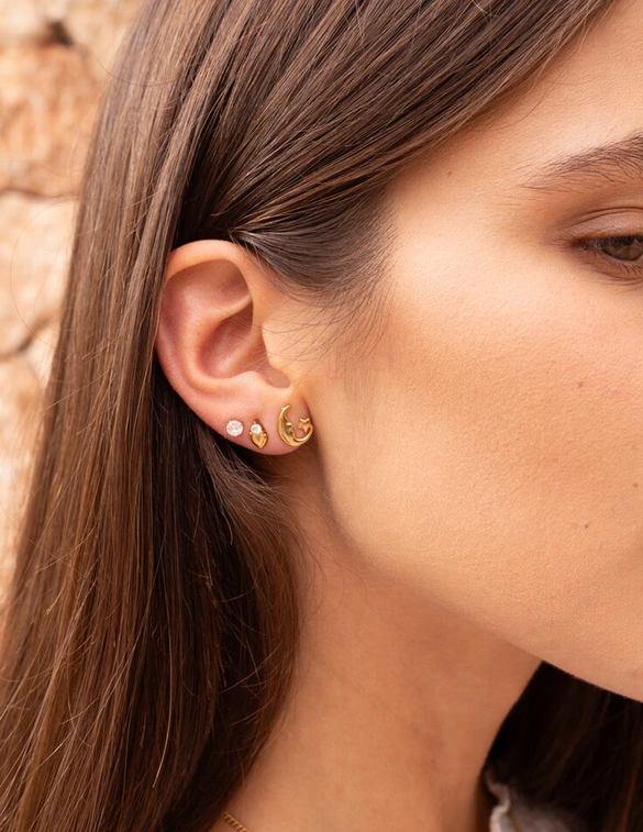 My Jewellery Studs hart met strass MJ12102