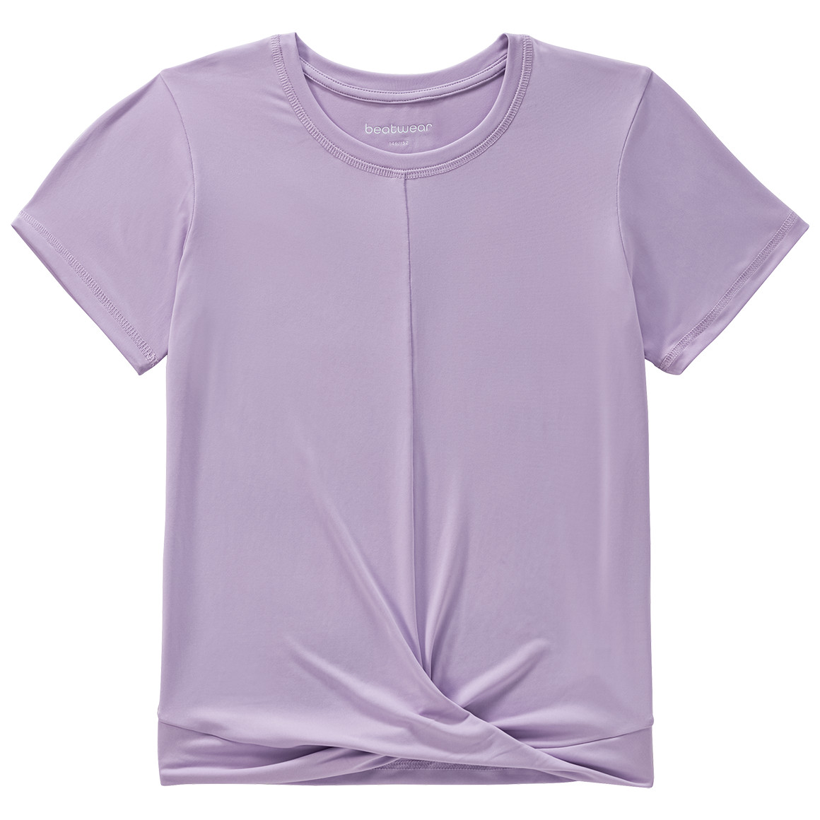 Beatwear Mädchen Sport-T-Shirt mit Knotendetail flieder
