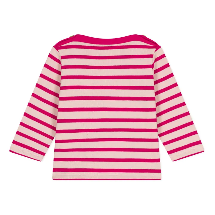 Petit Bateau Marinière Maptivant Jersey Epais | Rose