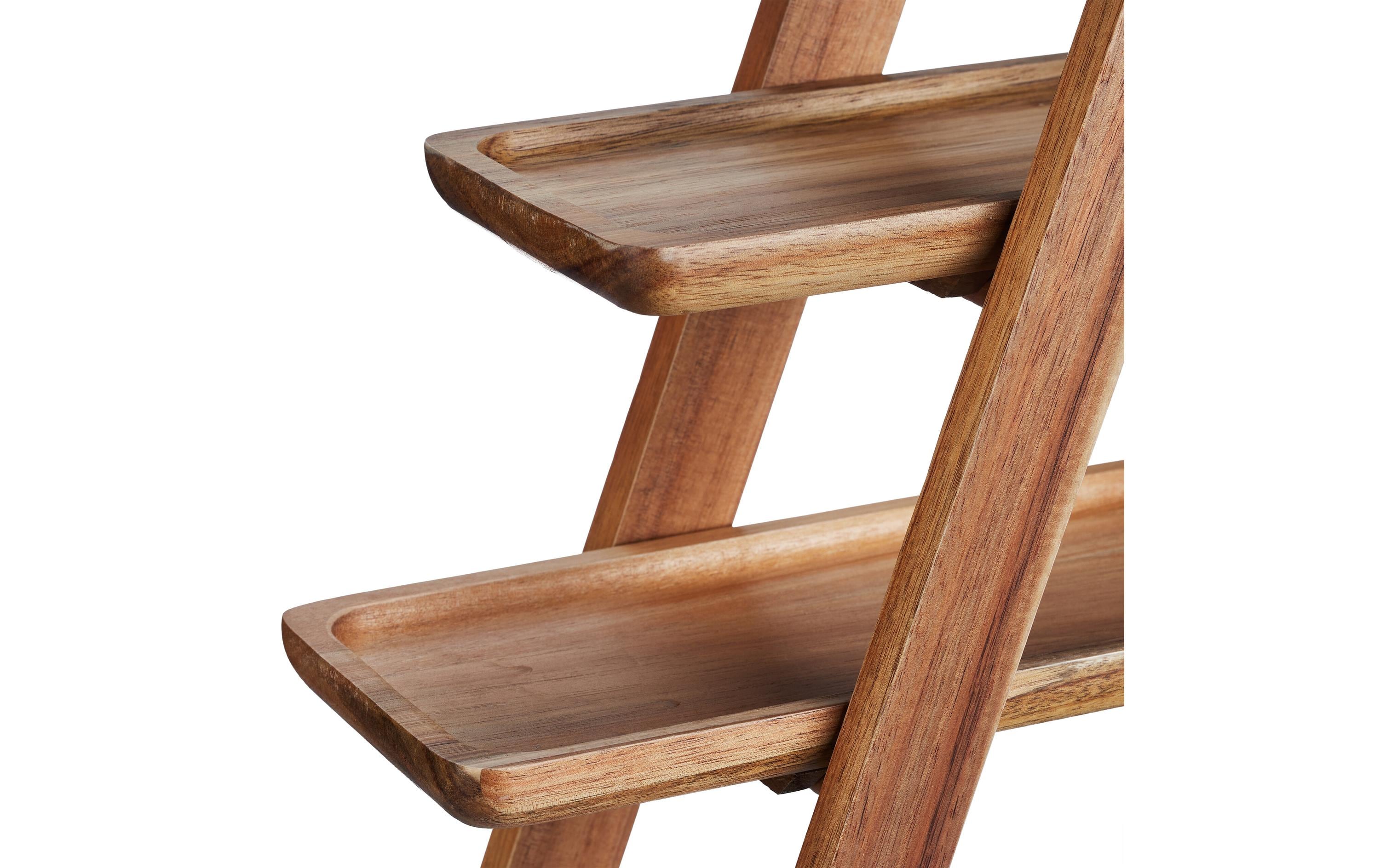 Etagere 3-stufig, BraunServierständer aus Akazienholz