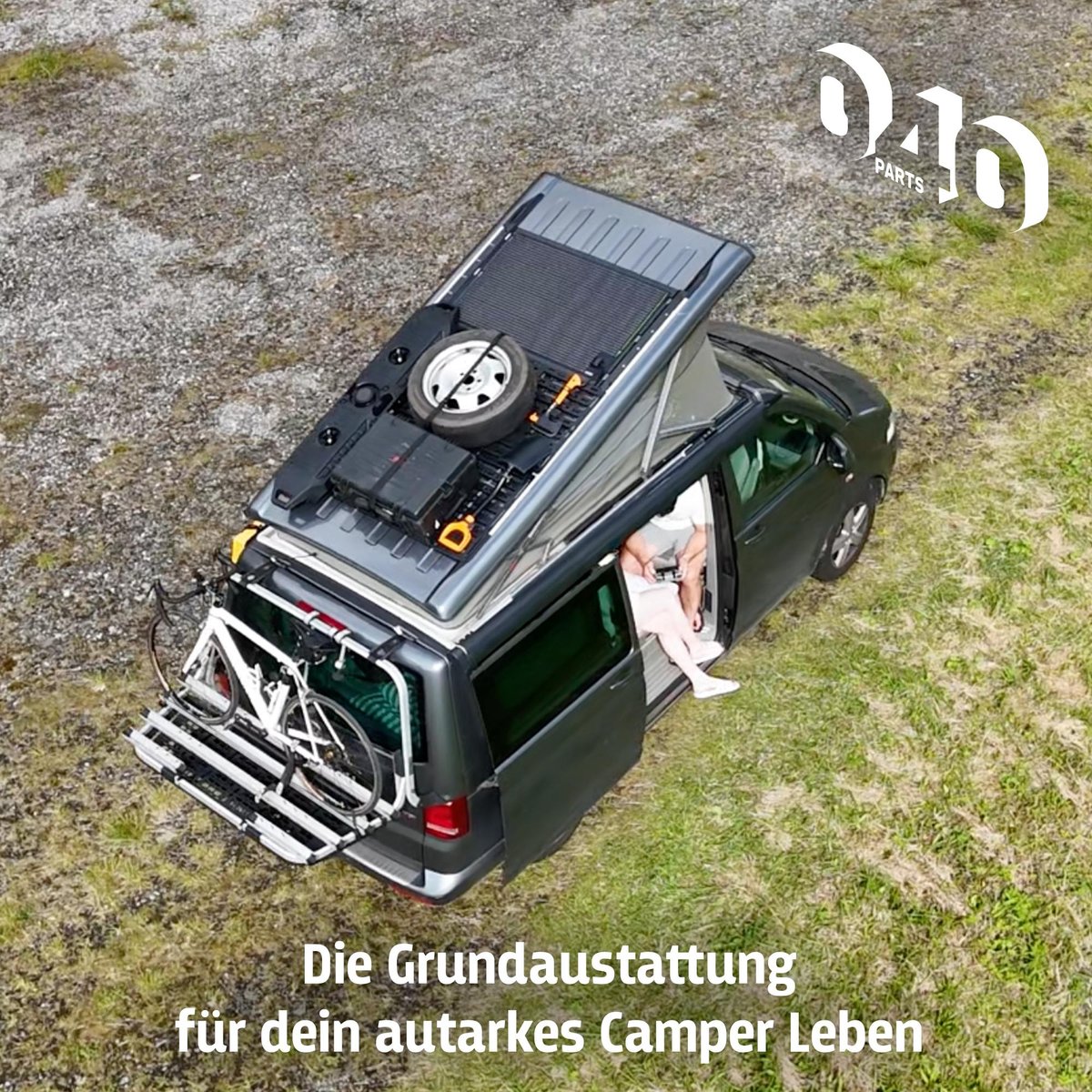 040 Parts Black zonnepanelhouder - VW T7