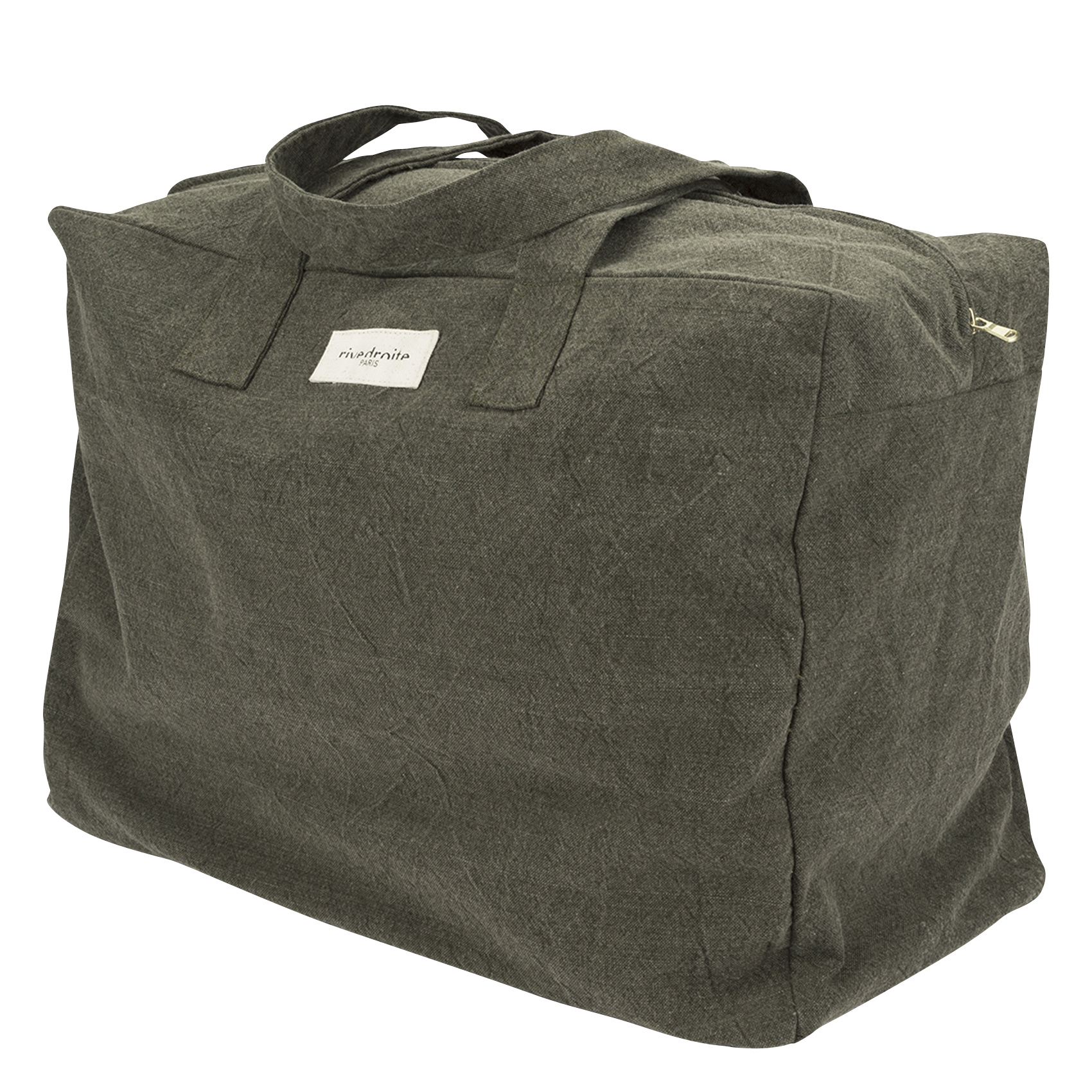 ELZEVIR - Sac de voyage zippé en coton recyclé | Kaki