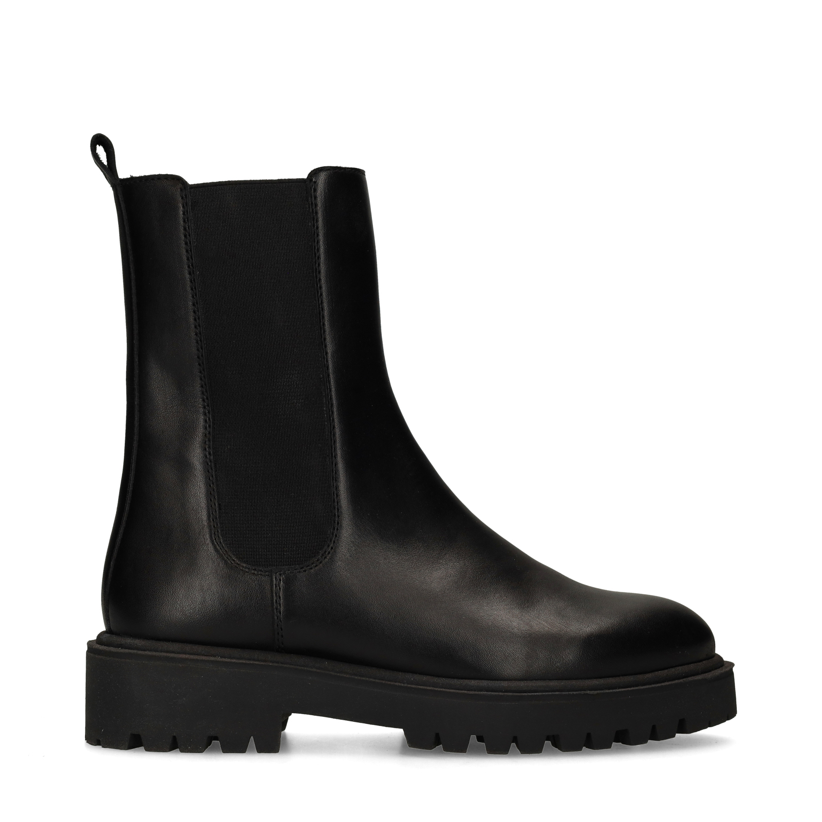 Zwarte leren chelsea boots