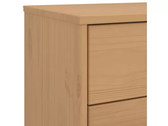 Armoire à tiroirs OLDEN marron bois de pin solide