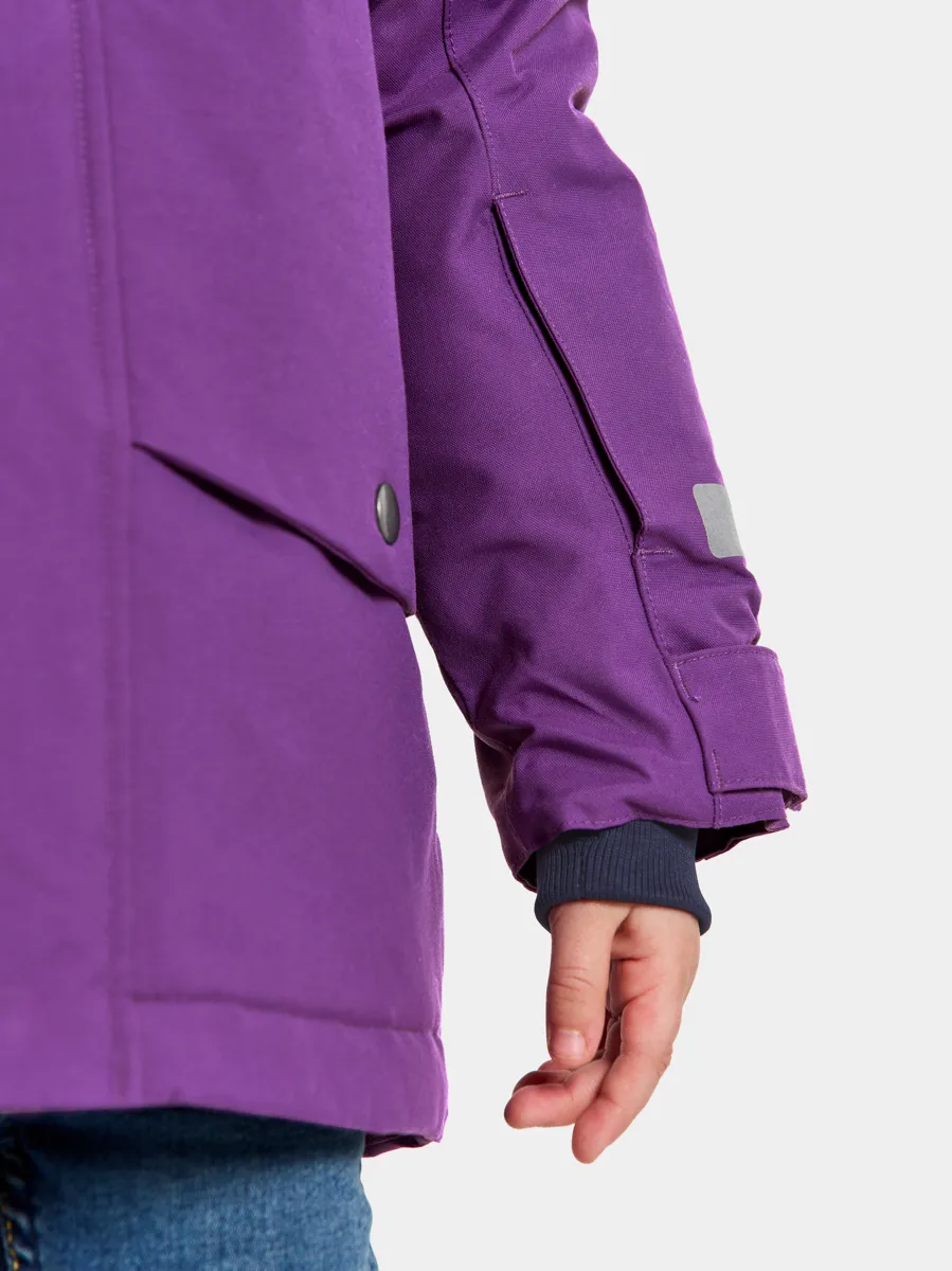 Didriksons Kids' Bjärven Parka 3 Royal Purple