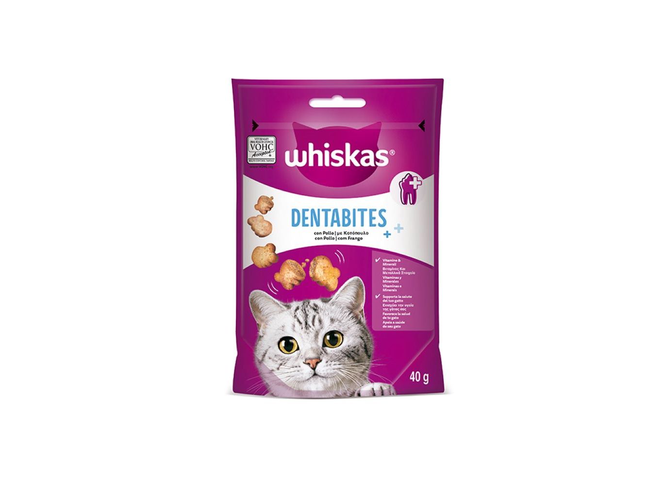 SNACK GATO WHISKAS DENTABITES 40G