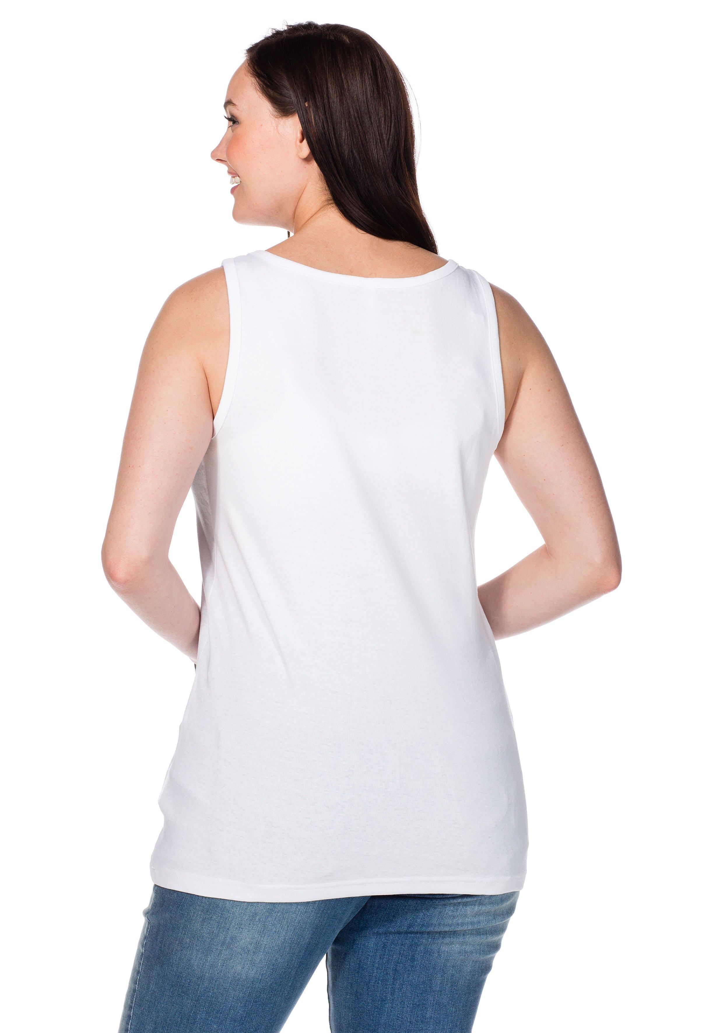 Longtop in Rippqualität, mit weitem Ausschnitt