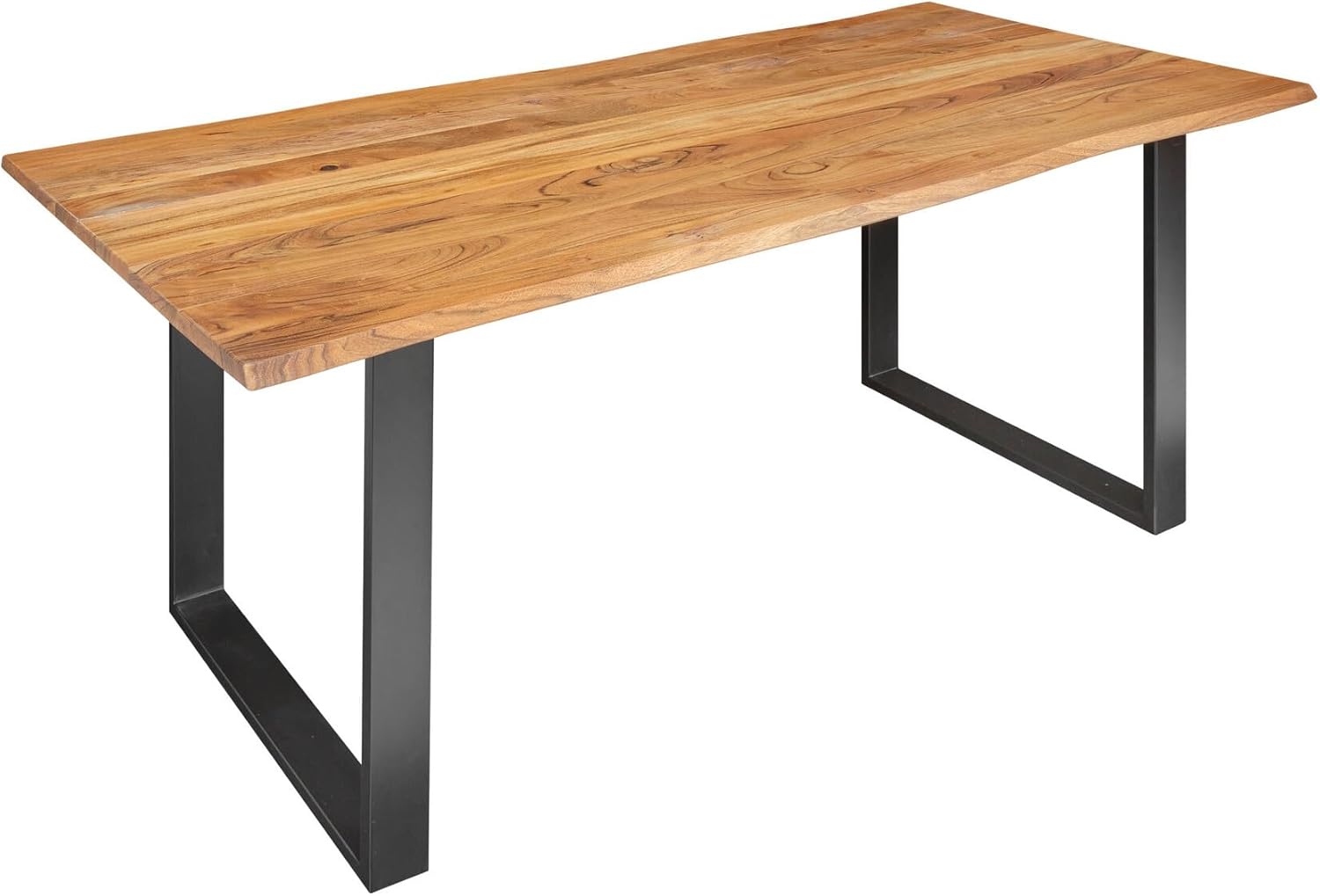 riess-ambiente.de Massivholz Esstisch Mammut 180cm Wild-Akazie Industrial Design 2,6cm Tischplatte