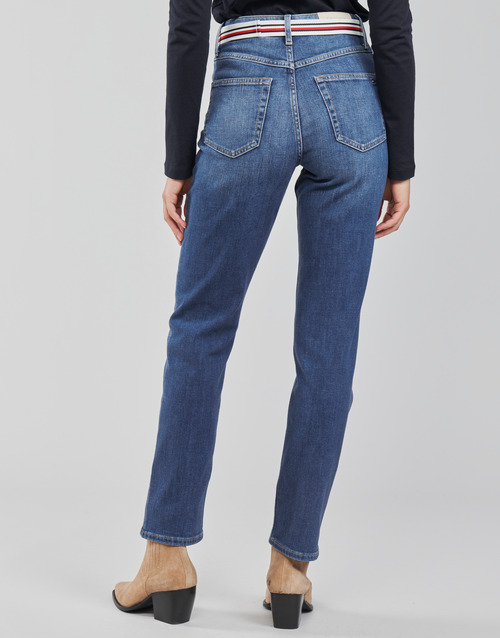 Tommy Hilfiger - NEW CLASSIC STRAIGHT HW A LEA - Bleu Medium