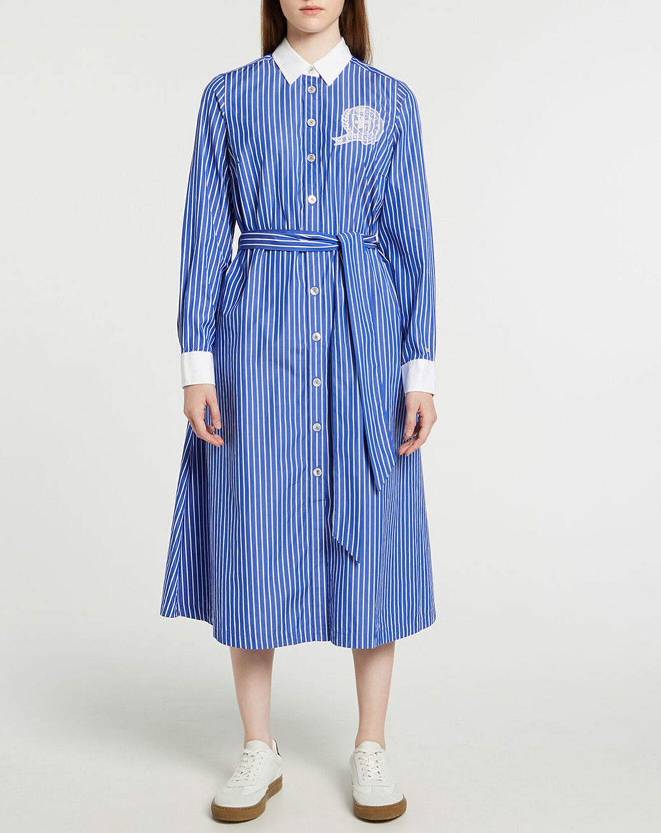 Tommy Hilfiger Robe chemise Icon rayée bleue
