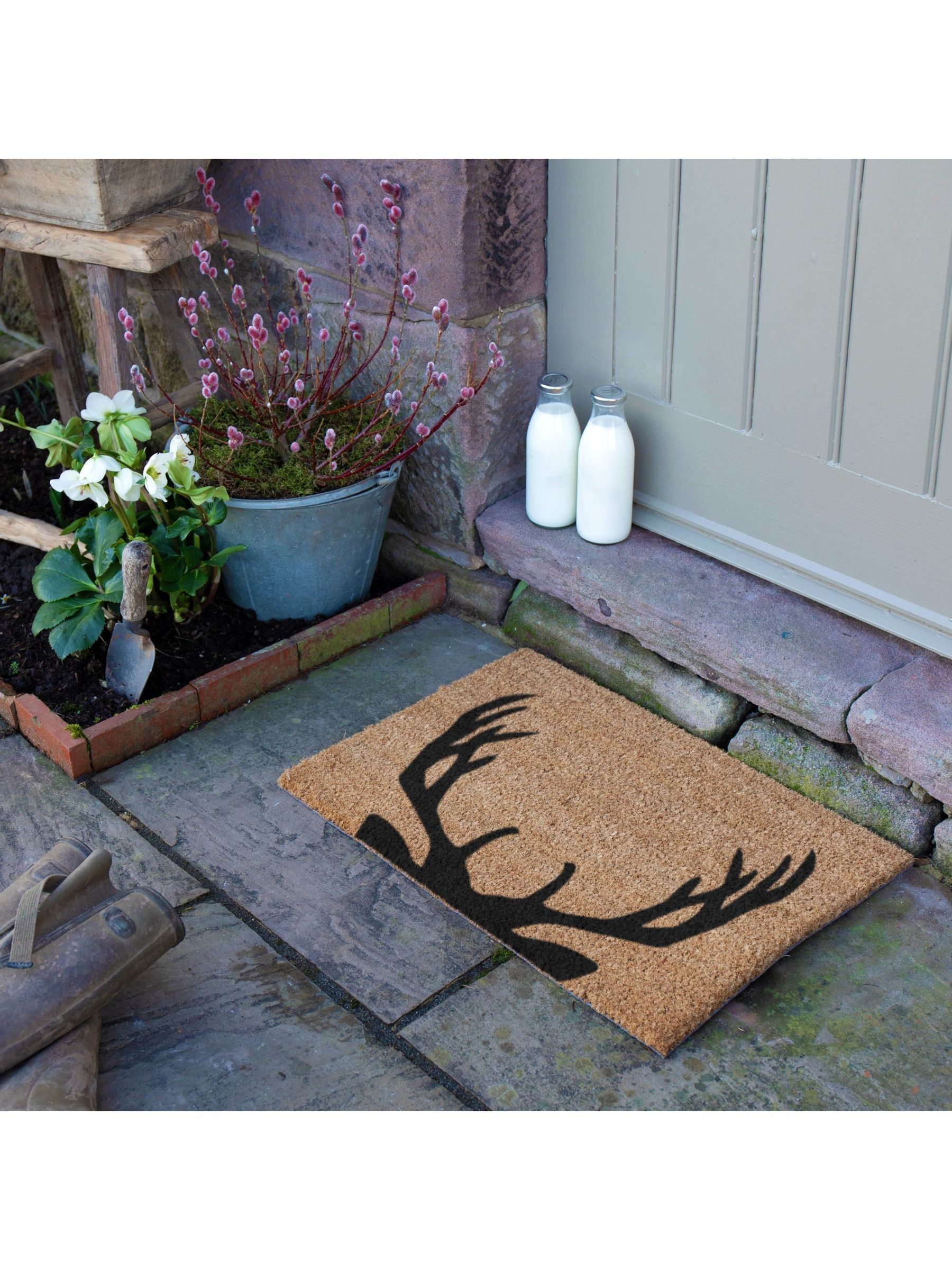 Artsy Mats Stag Antlers Doormat