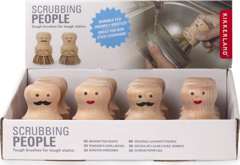 Kikkerland - Opvaskebørster - Scrubbing People - Mr. / Mrs. - Assorteret