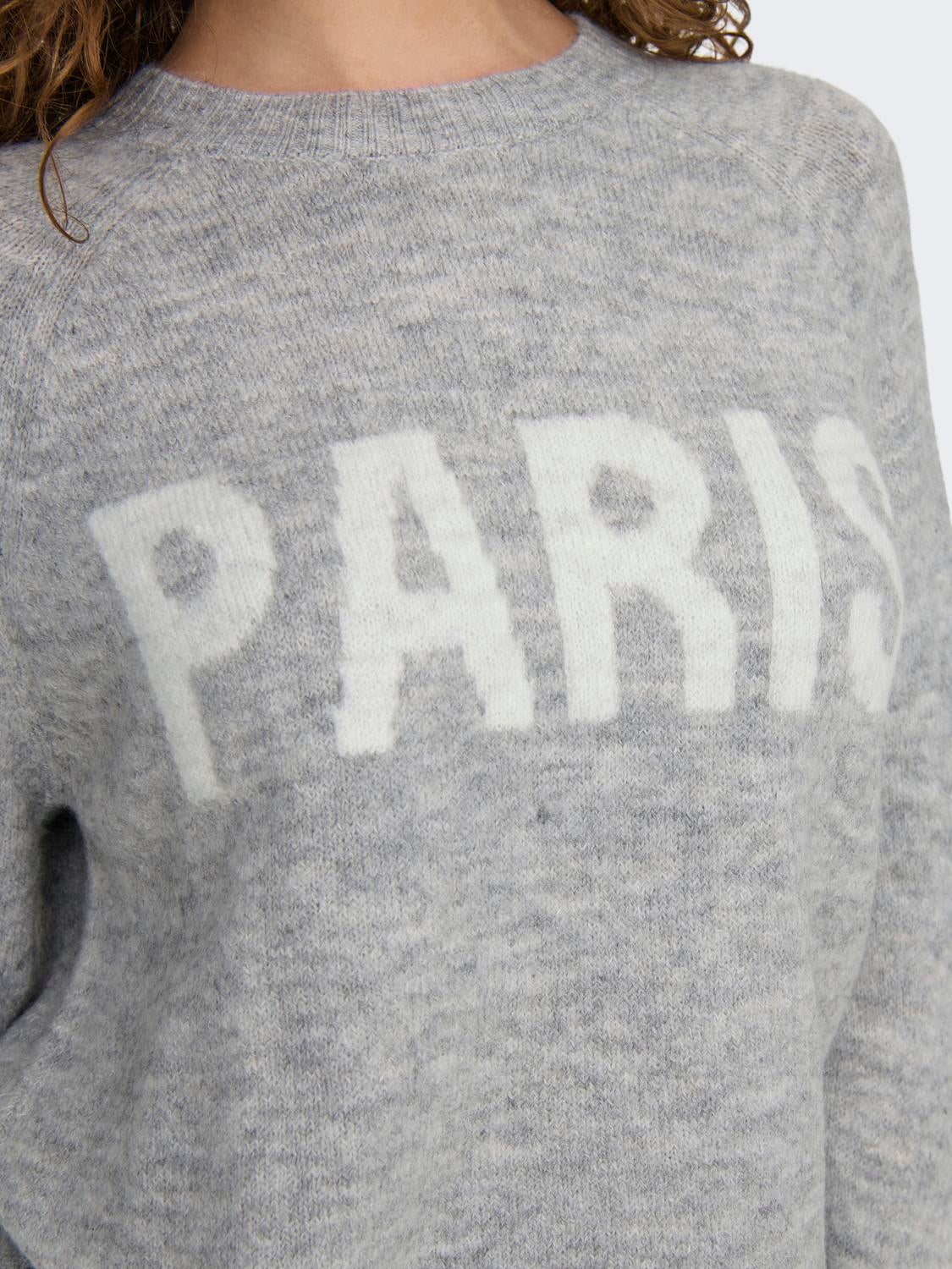 JDYCITY Strickpullover Light Grey Melange