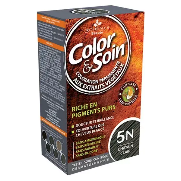 Les 3 Chênes Color & Soin Coloration Permanente N°5N Châtain Clair
