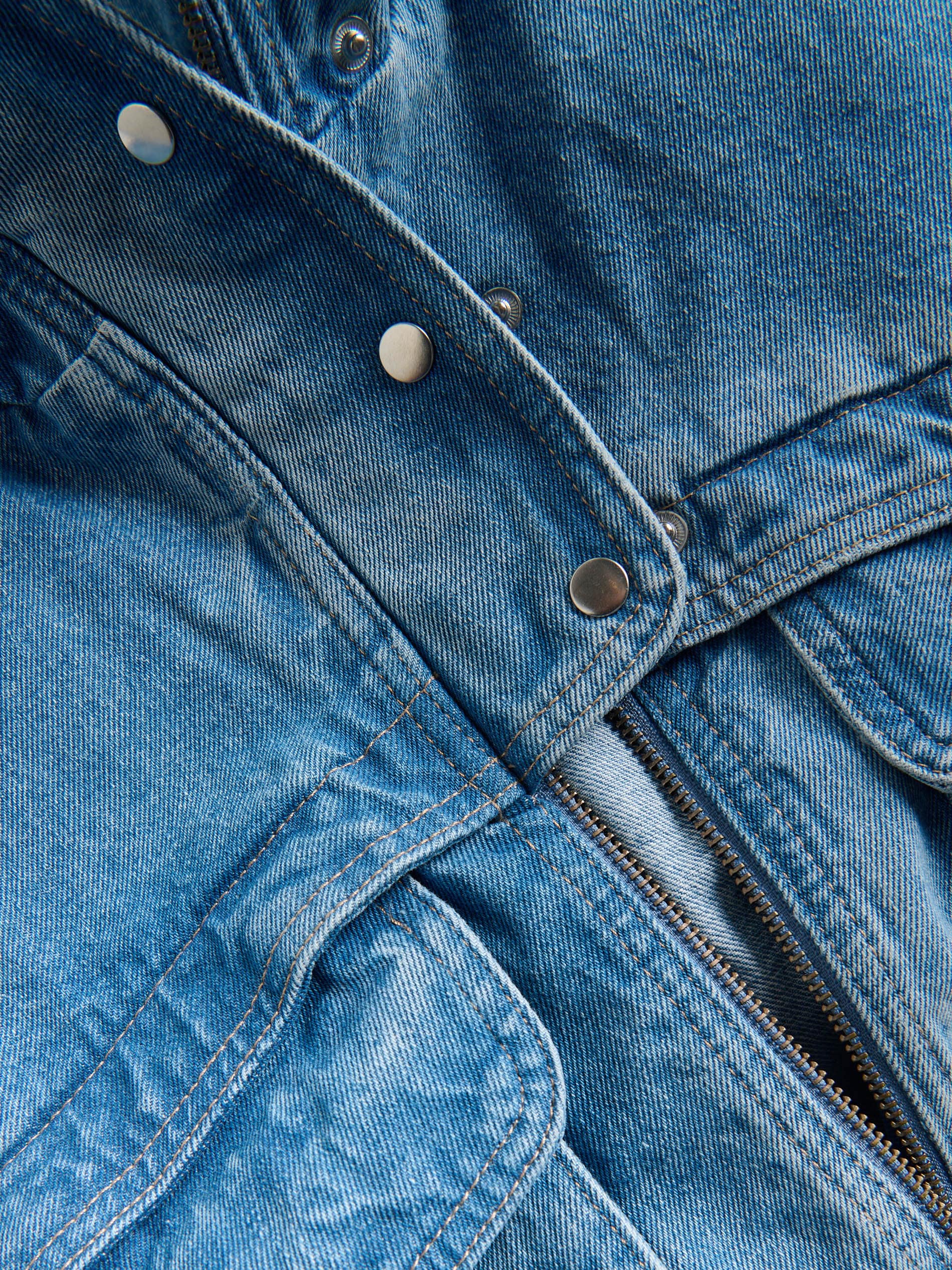 Denimjacke mit Stehkragen