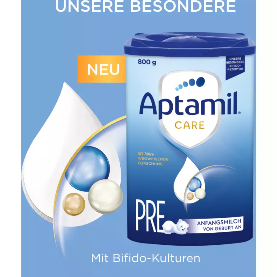 Aptamil Anfangsmilch Pre CARE 4x 800g von Geburt an