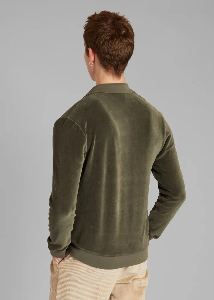 Polo en velours rasé en coton bio L'Exception Paris