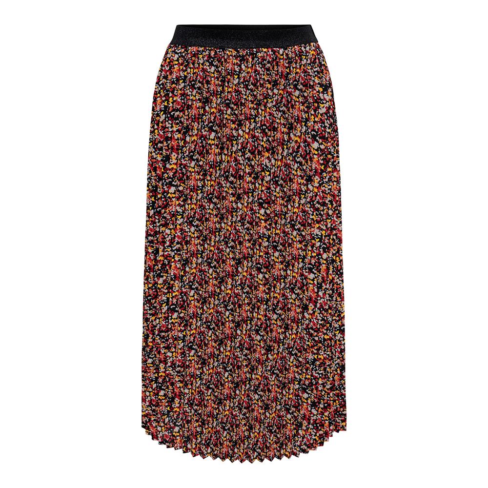 Only Jupe Froncée Noir/Rouge Femme Only Talita