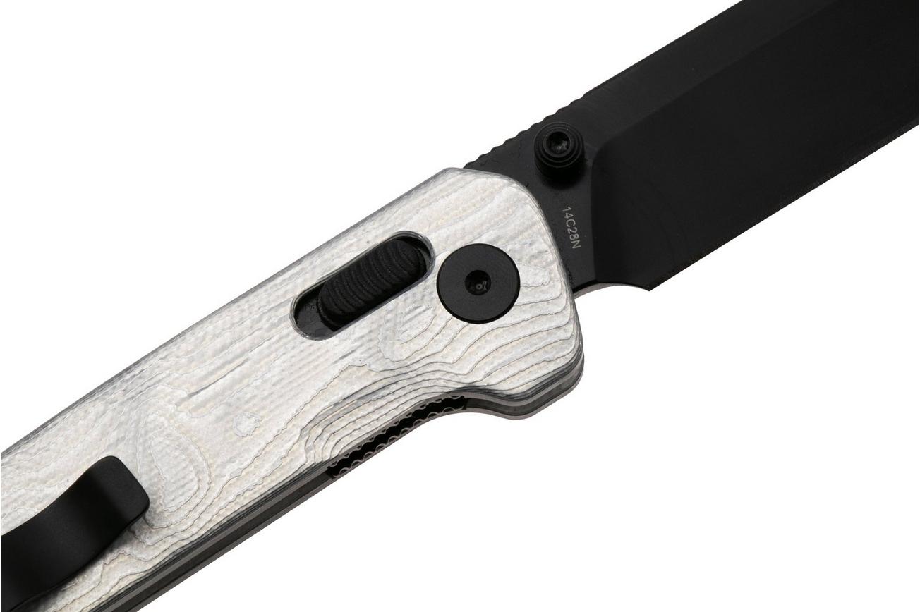 QSP Knife Penguin Glyde QS130GL-G2 PVD 14C28N, Aluminium Foil G10, zakmes