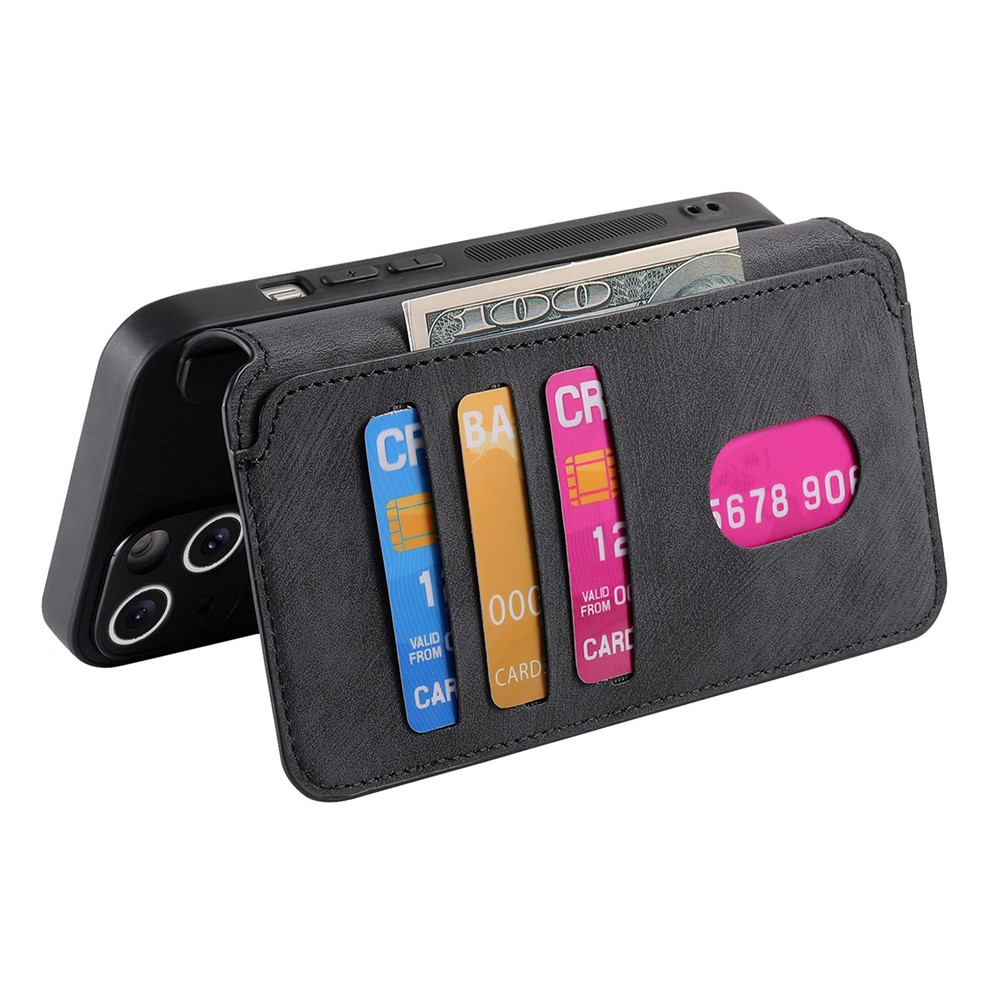 Samsung Galaxy S25 Edge  Leder Case Schutzhülle   Abnehmbare Tasche inkl. Kartenfächer MagSafe-Modul - Schwarz