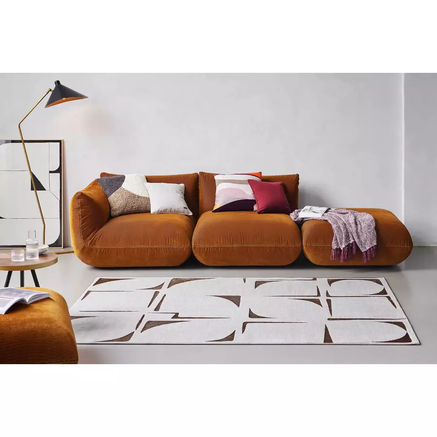 Esprit Kurzflorteppich Nelle creme beige meliert
