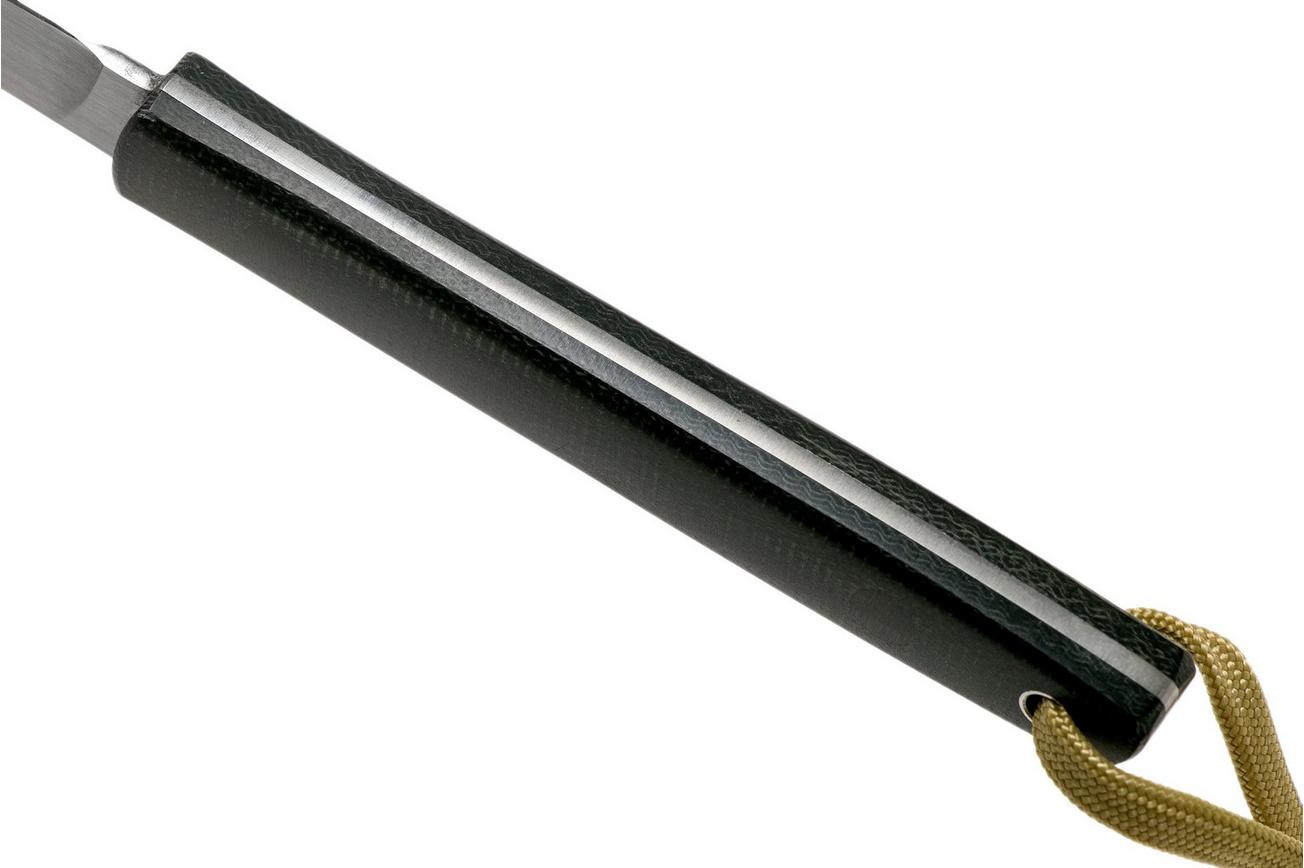 Ohta OFB SS 75 Black Canvas Micarta vaststaand mes