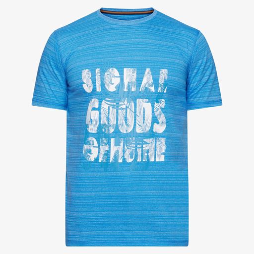 Signal Ulric Shadowstripe W. Print   T-shirt, Blue Slip Stream, XXL