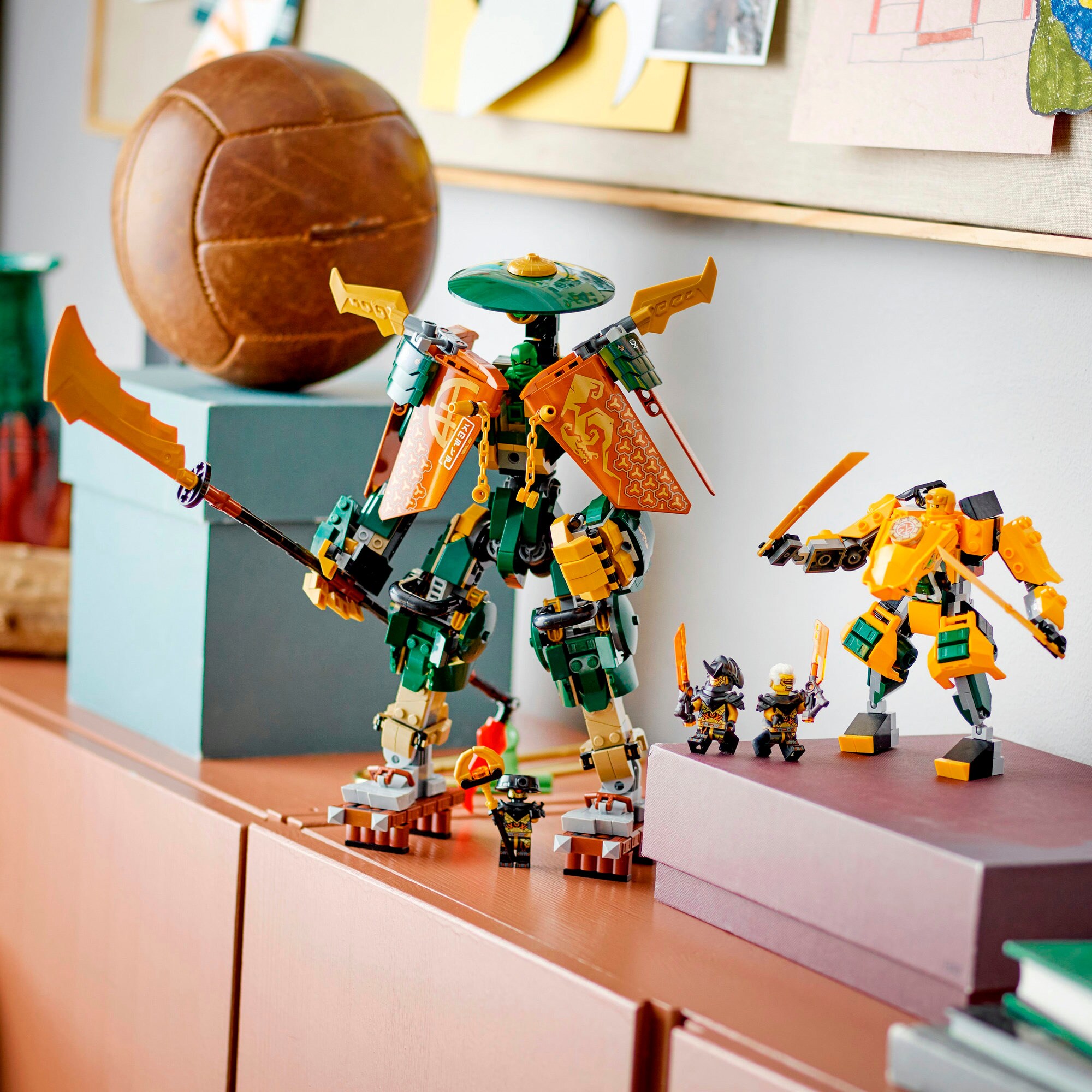 LEGO Konstruktionsspielzeug Ninjago Lloyds und Arins Training-Mechs