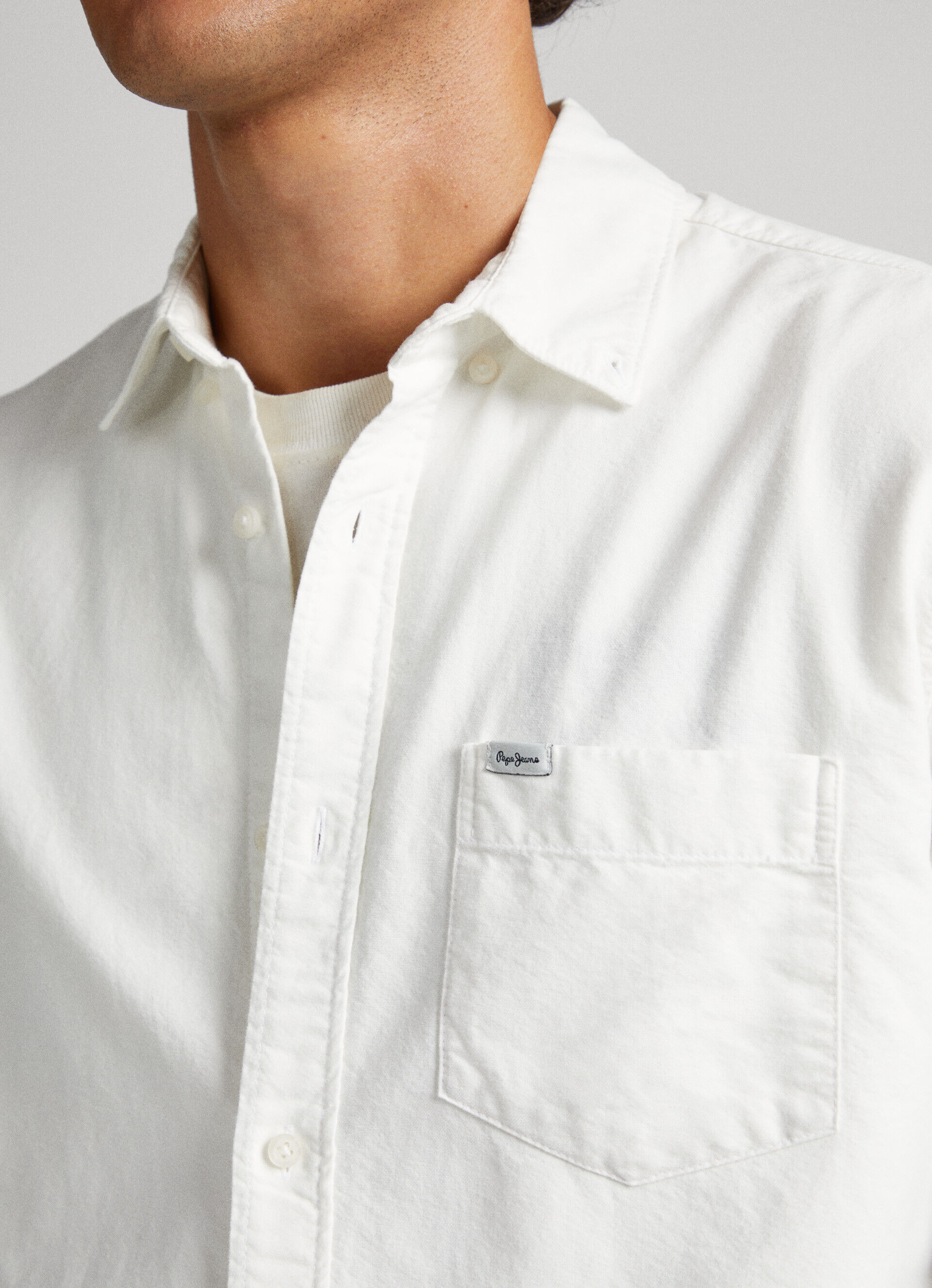 Camisa Oxford de corte regular - branca