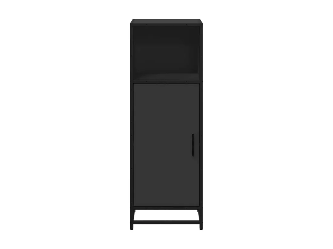 Armoire de salle de bain noir 35x37,5x100 cm bois d'ingénierie