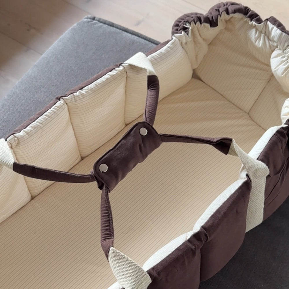 Køb COPENHAGEN COLORS Brown With Cream Solid Stripe Organic Multifunctional Babylift Vol. 2
