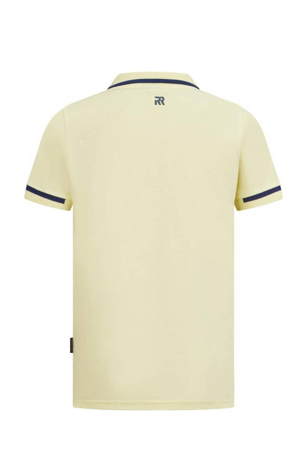 Retour Jeans polo Lucas lichtgeel/donkerblauw