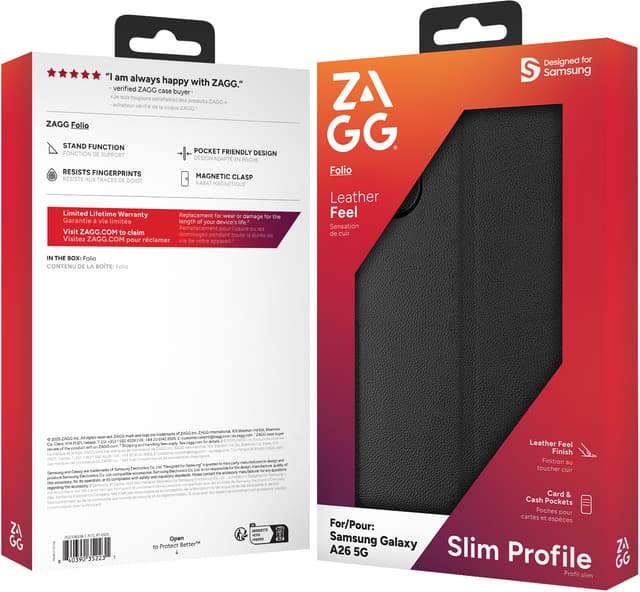 Zagg Samsung Galaxy A26 pungetui (sort)