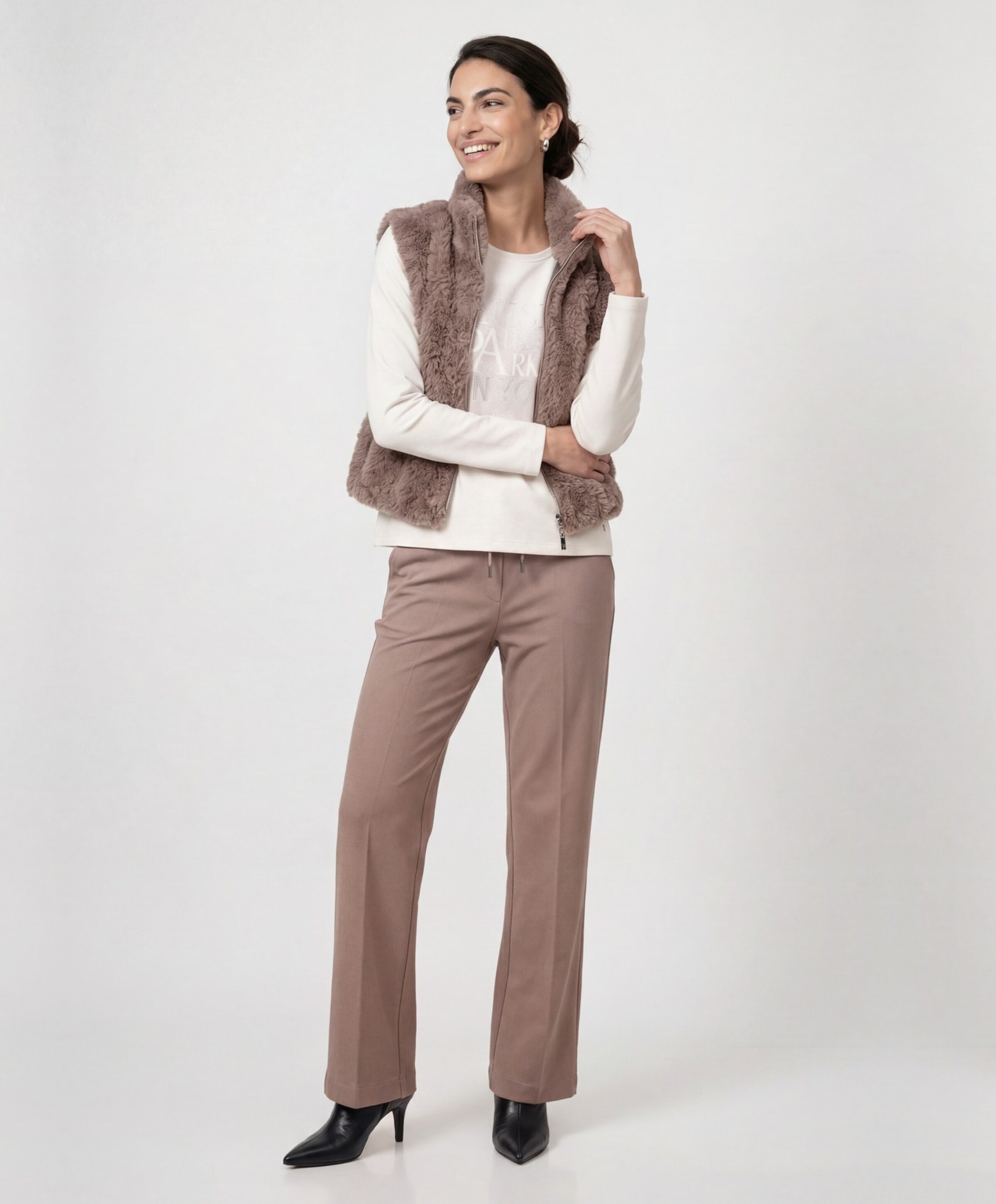Monari Dames gilet beige