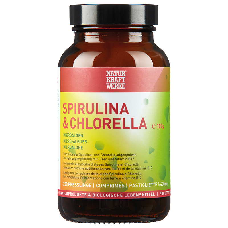 NATURKRAFTWERKE Spirulina & Chlorella Presslinge à 400mg Tabl 250 Stk