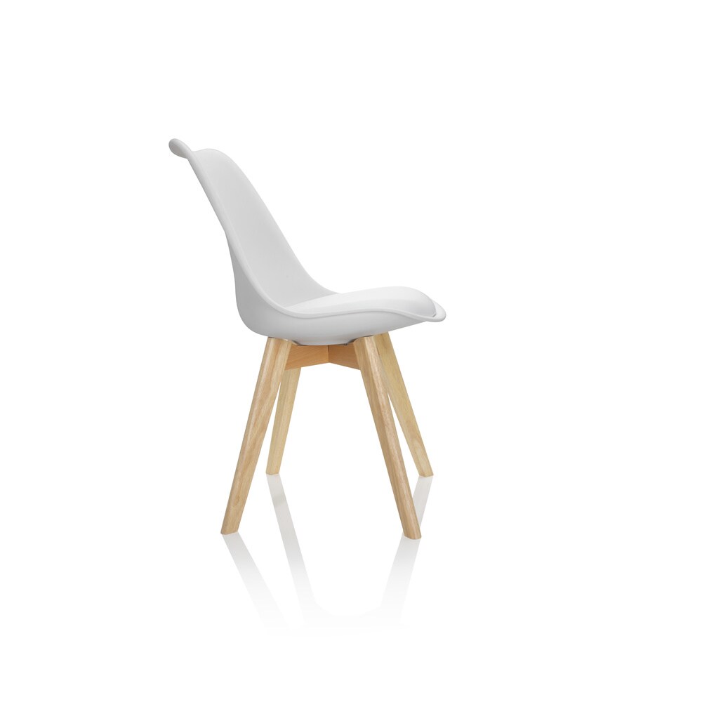 Schalenstuhl 4er Pack SCANDI Kunststoff ohne Armlehnen hjh OFFICE