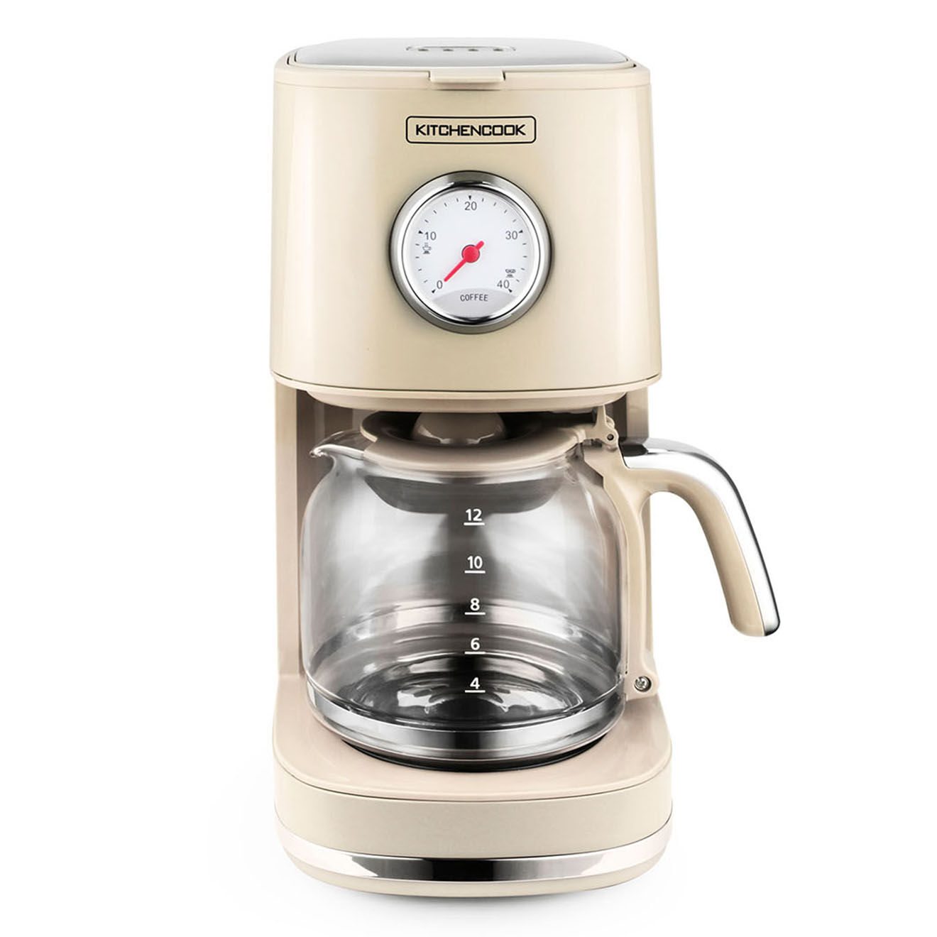 Kitchencook Cafetière Style rétro beige - 45.2x31.2x39.6 cm
