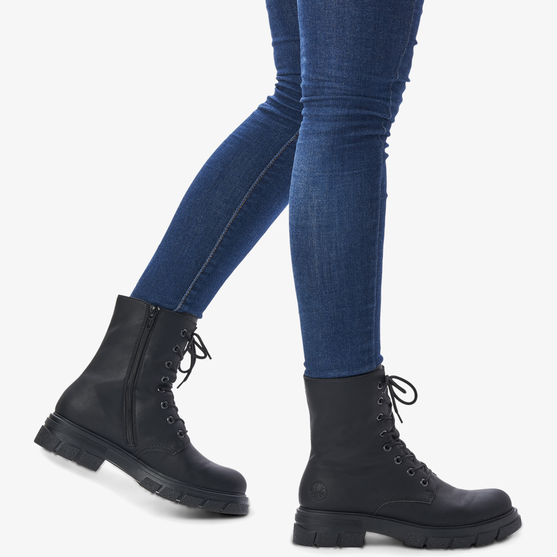 rieker Damen Schnürstiefeletten schwarz