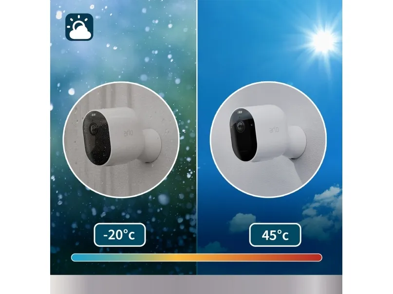 Arlo Pro 5 - Netværksovervågningskamera - indendørs, udendørs - vejrbestandig - farve (Dag/nat) - audio - trådløs - WiFi (pakke med 2)