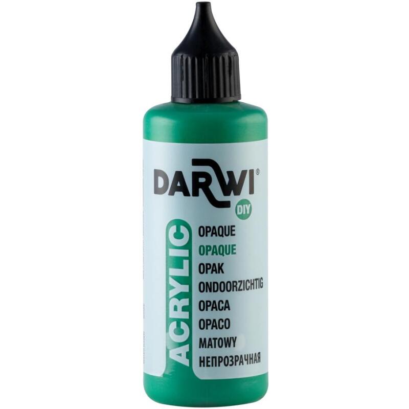 Darwi Flacon de 80 ml de Peinture Acrylique Universelle Opaque - Vert sapin