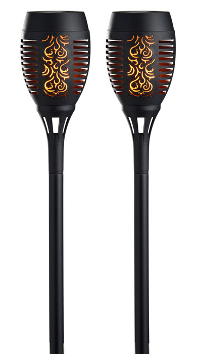 Fakler med solceller Ø9 x H58 cm 2-pk. - Garden
