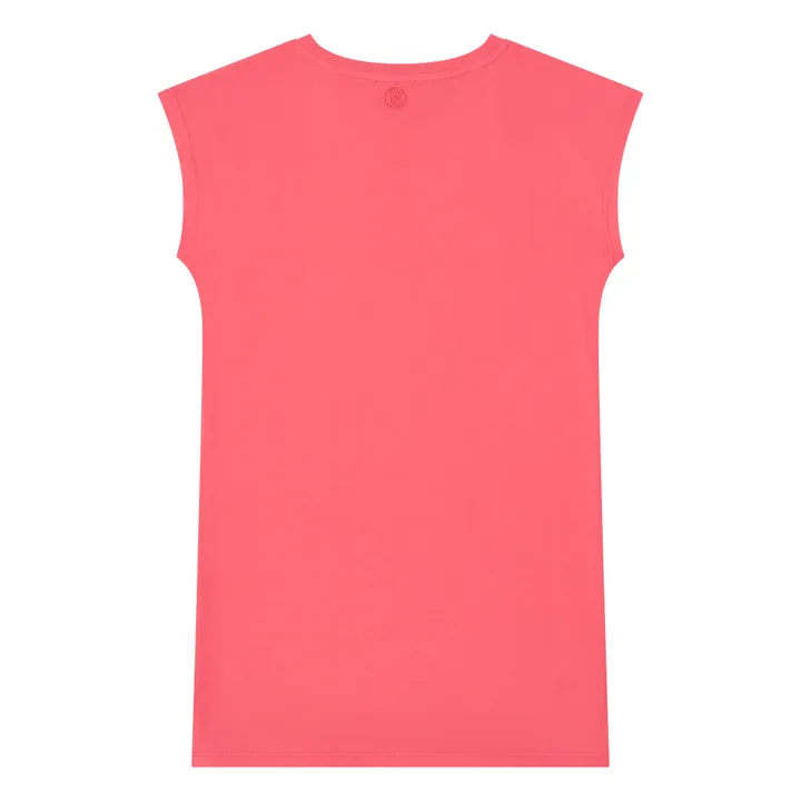 SMALLABLE BASICS Robe Debardeur Fille A Fentes Coton Bio | Corail