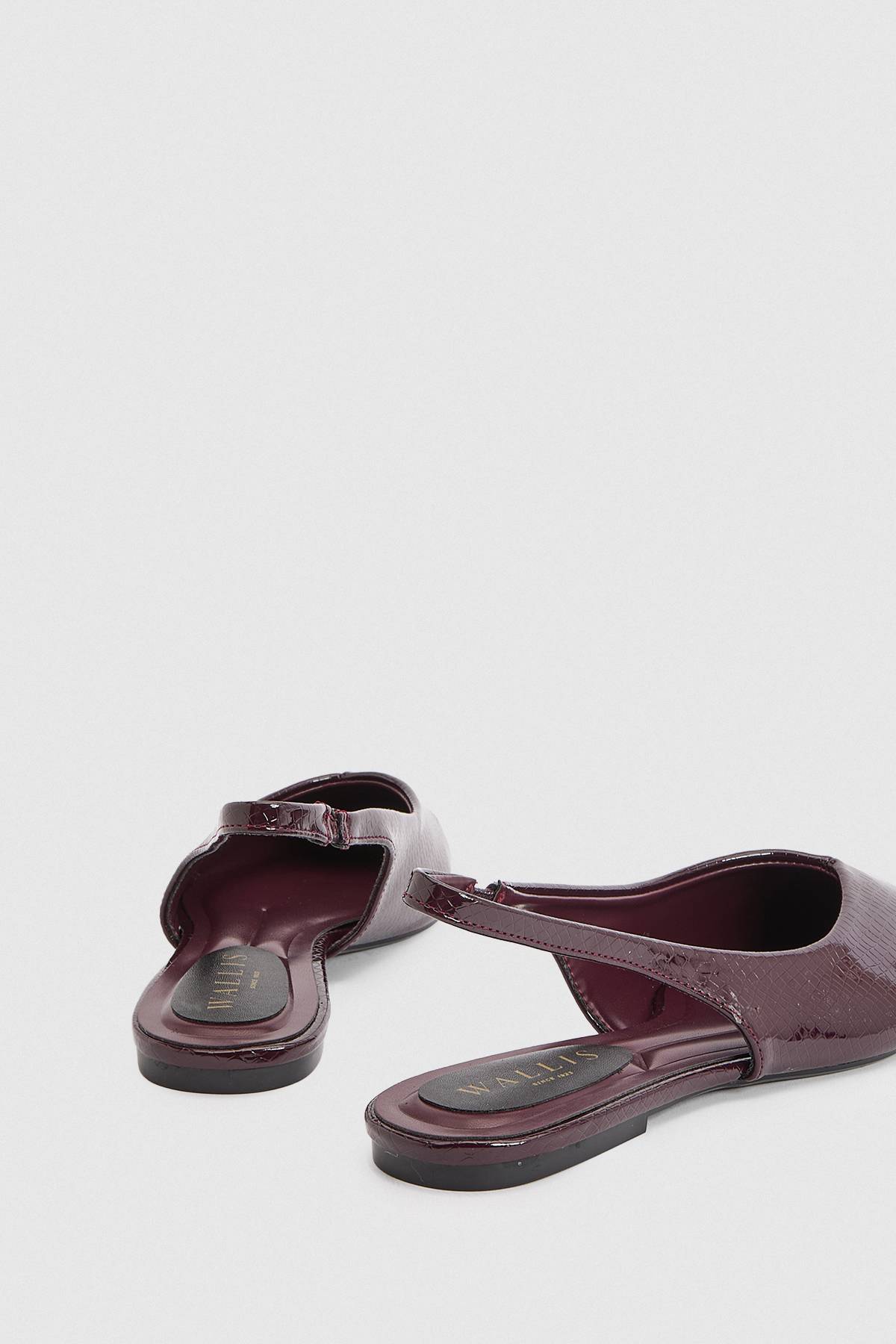 Wallis Ballerines À Bride Arrière Pointues En Synthétiquecuir Effet Croco Mabel