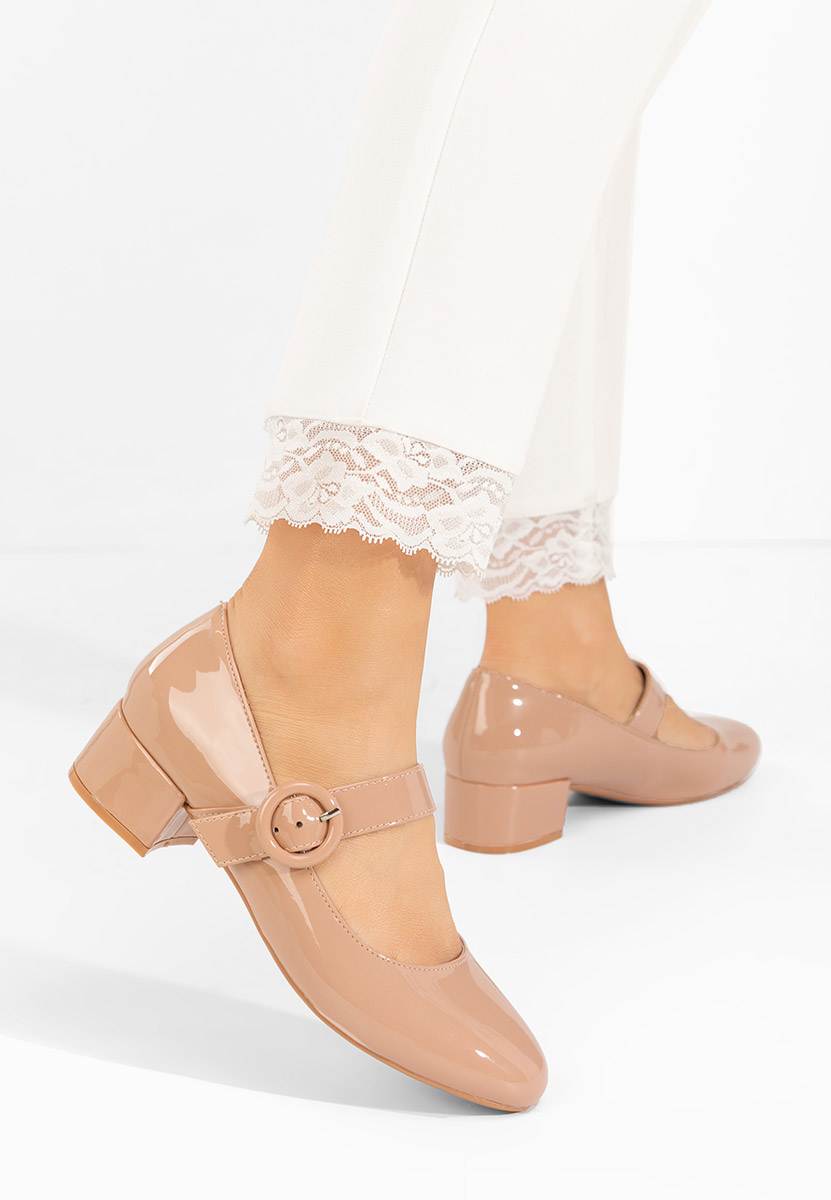 Chaussures à petit talon beige Adevana