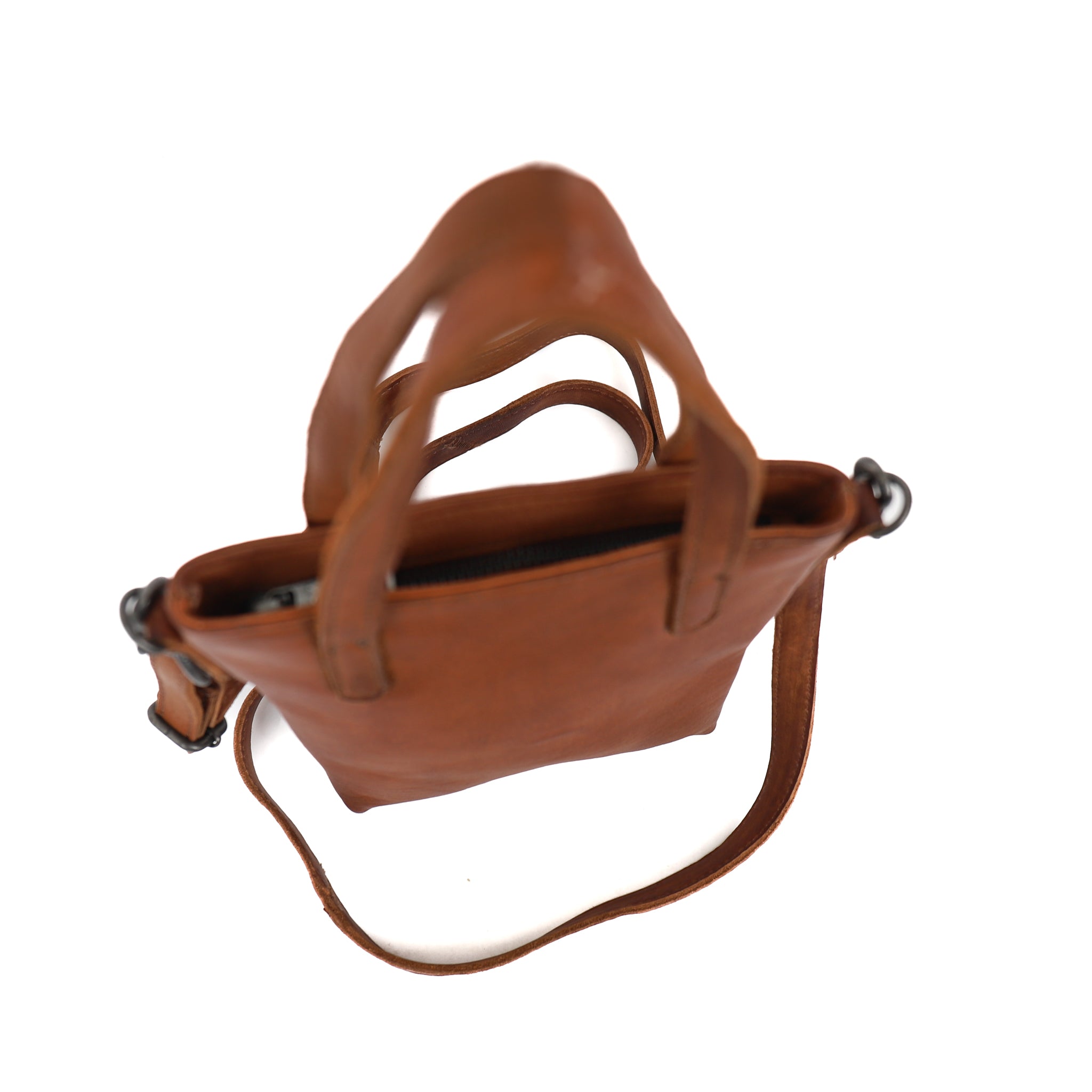 Klein hand-/schoudertasje 'Bella' cognac Cognac